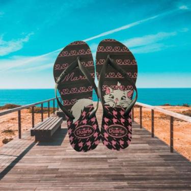 Imagem de Chinelo Feminino Adulto Estampado - Duarte, Preto gatinho ref40n, 35