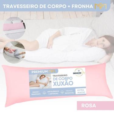 Imagem de Travesseiro de Corpo Xuxão 135x45cm Antialérgico Fibra Siliconada Conf