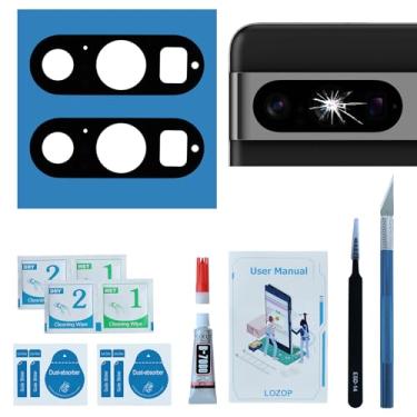 Imagem de LOZOP 2 Sets Rear Camera Lens Glass Replacement with Adhesive Pre-Installed Compatible for Google Pixel 8 Pro with Repair Tools and User Manual