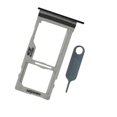 Imagem de Substituição do conjunto da bandeja do cartão SIM Micro SD para LG V60 ThinQ 5G V600 (preto)