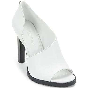 Imagem de Karl Lagerfeld Paris Sapatos Femininos Brette, Branco brilhante, 8