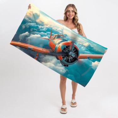 Imagem de Toalha de Praia - Aeromodelismo Nas Nuvens - Texmil