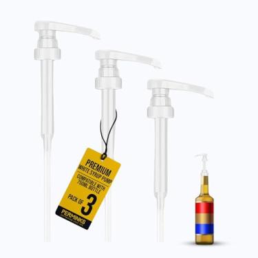 Imagem de Bomba de xarope premium compatível com garrafa Torani de 750 ml, xaropes Davinci - sem derramamento, sem entupimento, dispensador de bomba de xarope para baunilha, cone de neve, mirtilo, aromatizante