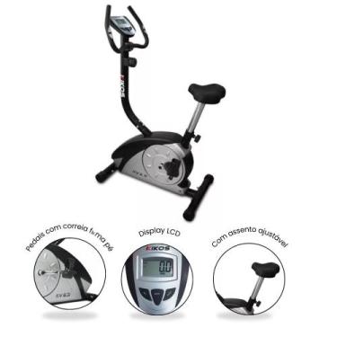 Imagem de Bicicleta Ergométrica Display Lcd Com Velocidade, Distância, Cronômetr