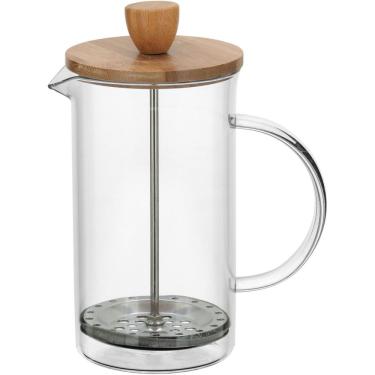 Imagem de Balzac Cafeteira Francesa 19X8X8Cm 600Ml Borosilicato Transp Tampa Bambu