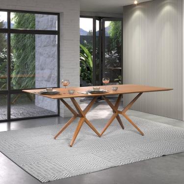 Imagem de Mesa De Jantar Retangular 6 Lugares Eva Castanho
