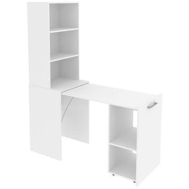 Imagem de Armario Escrivaninha Multiuso Retratil 5 Nicho Me4171 Branco Tecno Mobili Branco