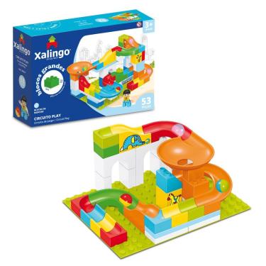Imagem de Bloco De Montar Grande Circuito Play 53 Peças Xalingo Bloco Grande Circuito Play 53 Peças Xalingo