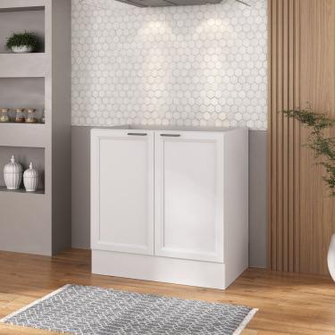 Imagem de Balcão 2 Portas 80cm Sem Tampo Soho Cabecasa Madeiramadeira Branco