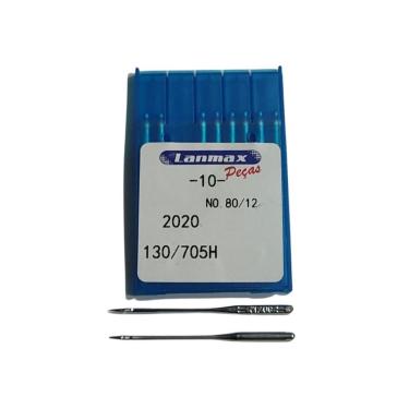Imagem de Agulha Para Máquina Doméstica 2020 Nº 12 Lanmax - Pct 10 Unidades