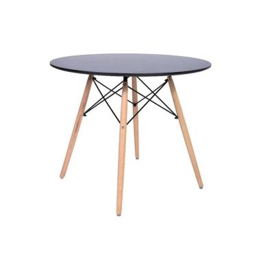 Imagem de Mesa Redonda Eames Madeira 90 Cm Preto