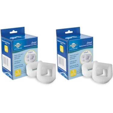 Imagem de PetSafe Drinkwell Filtros de espuma de substituição compatíveis com fontes de cerâmica e aço inoxidável para animais de estimação, para dispensadores de água para cães, pacote com 2 unidades -