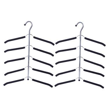 Imagem de Mobestech 2Peças Cabide de Roupas Organizador de Blusas e Sutiãs com Gancho Giratório e Secagem de Roupas