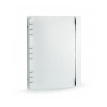 Imagem de B5 Capa de fichário de 9 anéis com fecho de botão, organizador de plástico transparente recarregável, pastas de folhas soltas, protetor de caderno para organização aprimorada de documentos (278 x 220