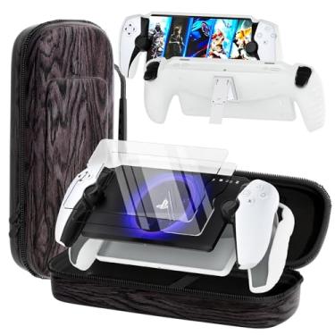 Imagem de QUAGGY 3-in-1 Accessoris Kit Compatible with PlayStation Portal, EVA Carrying Case for PS Portal with Silicone Protective Cover with Stand, 2 Pack Screen Protectors