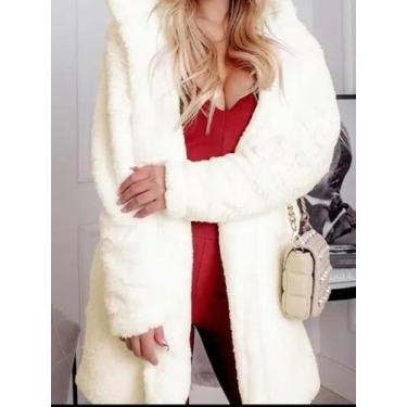 Imagem de Casaco De Inverno Feminina Pelinho Blusa Capuz Frio Teddy - Josy Modas