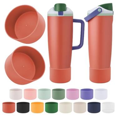 Imagem de 2 peças de bota de silicone compatível com Owala 850 g e 1,134 g FreeSip Sway garrafas e copos, capa protetora antiderrapante para copo Freesip Sway