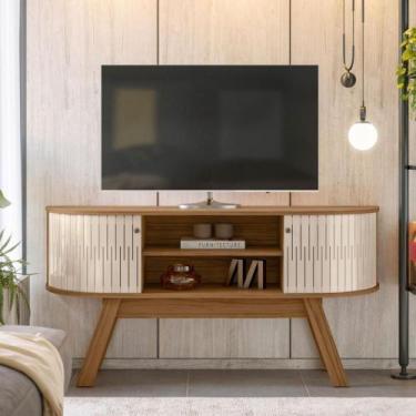 Imagem de Rack para TV 55 Polegadas Londres Naturale Off White - CASA H