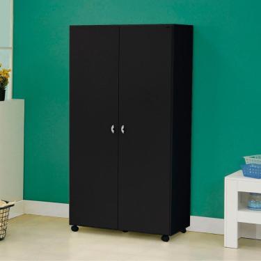 Imagem de Armário Multiuso Ditália 2 Pts com Rodízios AR-70 Preto cozy