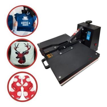 Imagem de Prensa Térmica Camiseta Plana 40x60 Sublimação Jacaré 110v - Importway