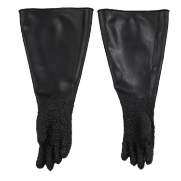 Imagem de Asixxsix Luvas de Jateamento de Areia, Luvas de Gabinete de Areia de Areia de 65 Cm de Látex Com Palmeira de Partícula, Luva de Areia de Segurança de Protetores de Proteção Pesada para