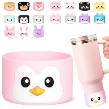 Imagem de Tizuxa Para Stanley Boot, bota de silicone pinguim fofo para Stanley Cup 1,134 g Quencher Adventure Tumbler, bota de garrafa de água para Stanley Iceflow 20 850 g, botas Stanley Cup acessórios