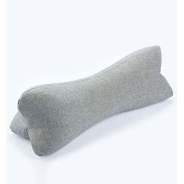 Imagem de EDMILE Travesseiro de trigo sarraceno para pescoço, almofadas de apoio de pescoço de enchimento de cascos de trigo sarraceno, alívio de dor no pescoço de firmeza ajustável para quem dorme nas costas