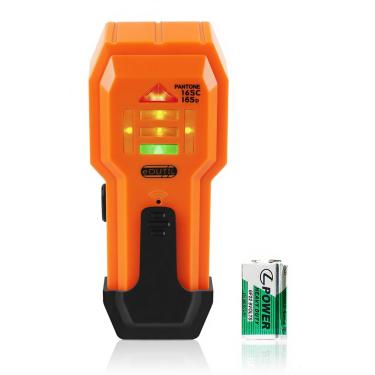 Imagem de Scanner de parede Stud Finder, sensor detector de madeira e metal para parede de 0,9 cm de espessura (ST102-Laranja)