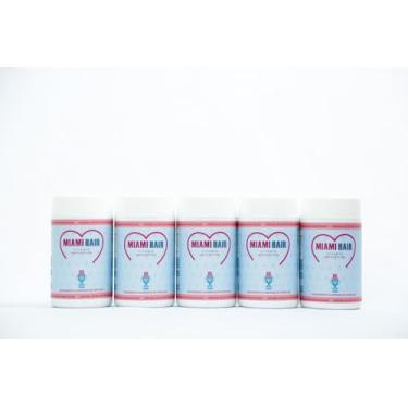 Imagem de Biotina 500MG | Kit 5X Complexo de Beleza para Cabelo, Pele e Unhas | Suplemento para Crescimento Capilar | 85% Mais eficaz | Vitaminas Sem Glúten | MIAMI HAIR ORIGINAL | Vitamina B para cabelo e unha | 300Cápsulas