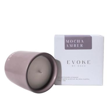 Imagem de Vela Perfumada Artesanal – EVOKE BY HAUS - Mocha Amber – Coleção Color Studio | Gengibre, Lírio, Âmbar | Cera Vegetal Premium de Coco e Palma | Pavio de Algodão | 170g
