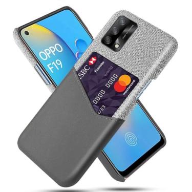 Imagem de Capa para OPPO A74 4G,Anti-deslizamento,Proteção contra quedas de 360°,Resistência à impressão digital,Tela e caso de couro PU com 1 slot de cartão atrás-Gray