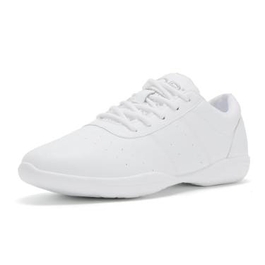 Imagem de OLORA Cheer Shoes Tênis de líder de torcida, leve, confortável, dança, atlético, treinamento, competição, líder de torcida, Clássico/Completo/Branco, 10.5 Women/9 Men