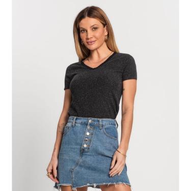 Imagem de Blusa Feminina Ribana de Linho Kohmar Preto-Feminino