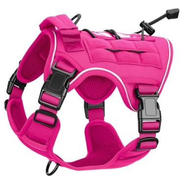 Imagem de Peitoral tático resistente para cães grandes, colete refletivo ajustável sem puxão com sistema Molle, controle de nível militar K9 para treinamento de serviço, atividades ao ar livre e mais de 10