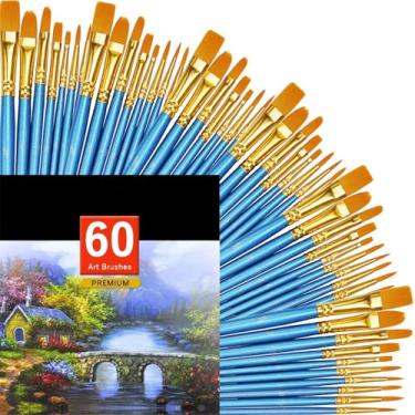 Imagem de Conjunto de pincéis de tinta, pincéis de ponta redonda, pincéis de nylon para modelagem, arte, acrílico, aquarela, pintura a óleo e guache, pintura rupestre, arte de unhas faciais, detalhes em