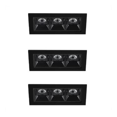Imagem de 3 Mini Spot Downlight Triplo Embutido Led Recuado 3000k Bet58