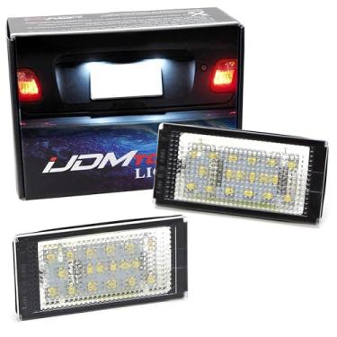 Imagem de iJDMTOY Kit de luz de placa de licença de LED 3W compatível com BMW 1998-2003 E46 Pre-LCI 325ci 330ci Coupe, 2000-2001 M3 Coupe, alimentado por LED branco xenon 18-SMD