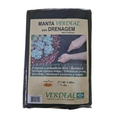 Imagem de Manta Para Drenagem Geotêxtil Cinza 2m² - Verdeal