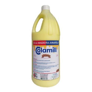 Imagem de Cola pva amarela madeira colamill galão 2 kg