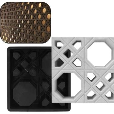 Imagem de Forma Elemento Vazado Arabe 39x39x7 Muxarabi Cobogó Combosé Concreto C