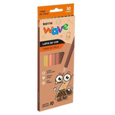 Imagem de Lápis De Cor Wave Tons De Pele 10 Cores 904669 - Bazze