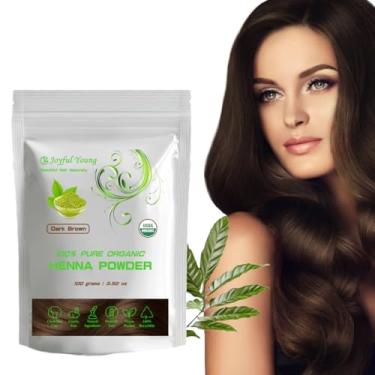 Imagem de Tintura de cabelo de henna 100% orgânica – tintura de cabelo natural, livre de produtos químicos para cores ricas e vibrantes e brilho – cobertura cinza, segura para todos os tipos de cabelo, vegano