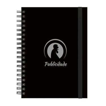 Imagem de Caderno Colegial Plus 12 Matérias Profissões Publicidade (Preto e Prata)