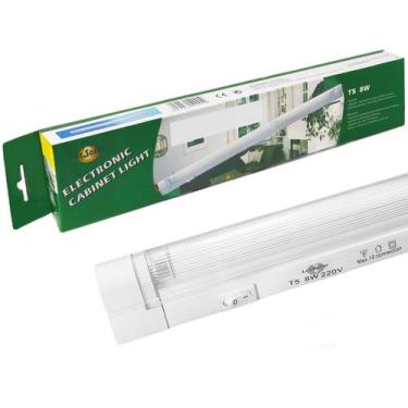 Imagem de Luminária Eletrônica Fluorescente T5 8W 220V Branco Frio - LUZ SOLLAR,