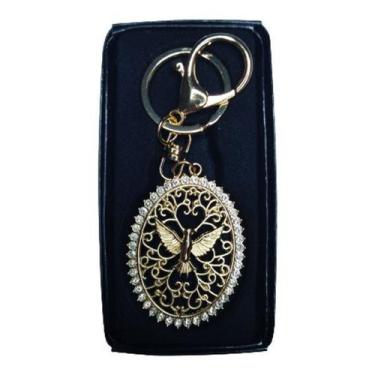 Imagem de Kit 5 Chaveiros Divino Espírito Santo Strass Mosquetão - Príncipe da P