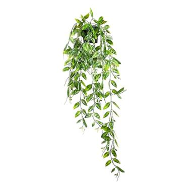 Imagem de Clearain Plantas falsas para decoração de quarto, guirlandas de hera artificial para decoração de casa, mini planta suculenta falsa para decoração de prateleira de escritório estética interna e