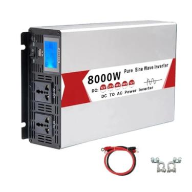 Imagem de Inversor de potência para carro de 8000 W, conversor DC 12 V 24 V 48 V 60 V 72 V para 110 V/120 V CA, inversor de onda senoidal pura com 2 saídas CA, conversor CC para CA,Dc 24v,AC 220V 50Hz