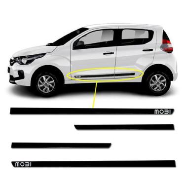 Imagem de Kit Friso Lateral Central Personalizado Slim Preto Mobi 2016 a 2022 Ad