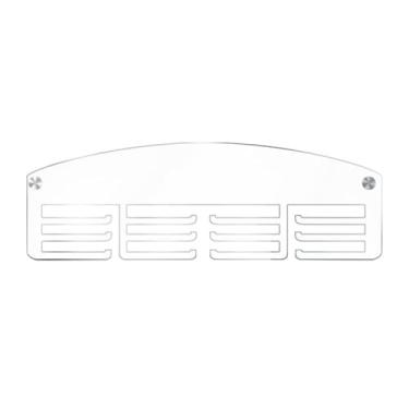 Imagem de IEUDNS Suporte de medalha de parede, cabide decorativo de acrílico transparente, ganchos de suspensão, organizador para fitas de prêmios de corredor