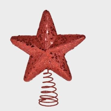 Imagem de Estrela Topo Arvore 20cm Vermelho 44498-009 - GRILLO HOME DECOR